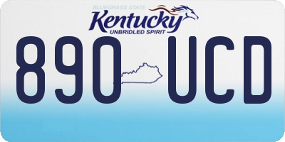 KY license plate 890UCD