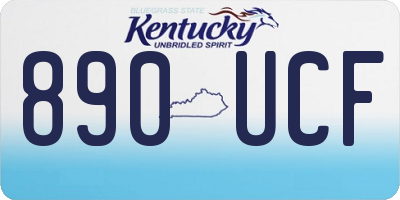 KY license plate 890UCF