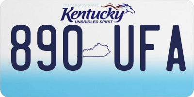 KY license plate 890UFA