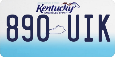 KY license plate 890UIK