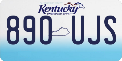 KY license plate 890UJS