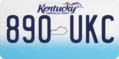 KY license plate 890UKC