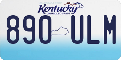 KY license plate 890ULM