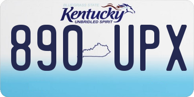 KY license plate 890UPX