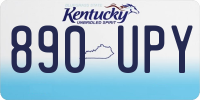 KY license plate 890UPY