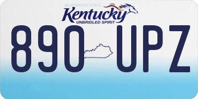 KY license plate 890UPZ