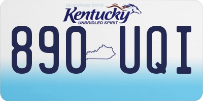 KY license plate 890UQI