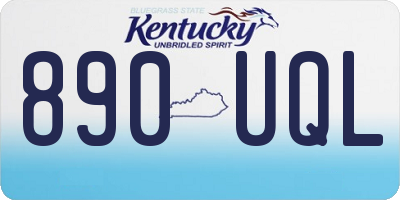 KY license plate 890UQL