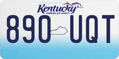 KY license plate 890UQT