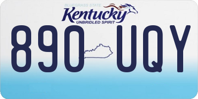 KY license plate 890UQY