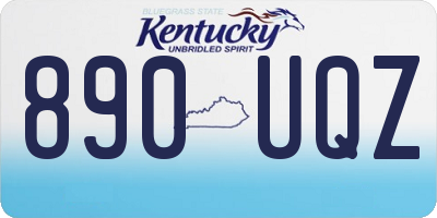 KY license plate 890UQZ
