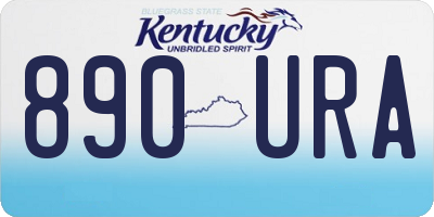 KY license plate 890URA