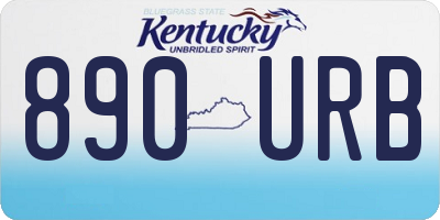 KY license plate 890URB