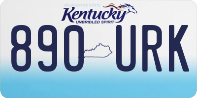 KY license plate 890URK