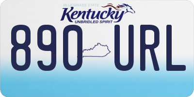 KY license plate 890URL