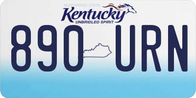 KY license plate 890URN