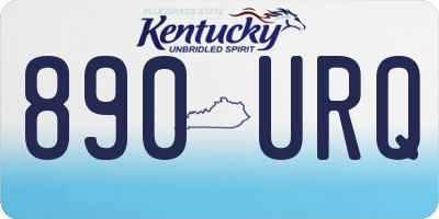 KY license plate 890URQ