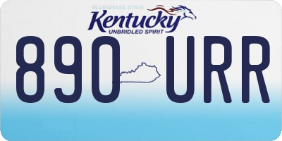 KY license plate 890URR