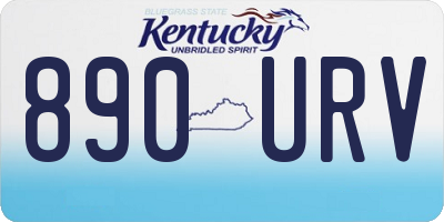 KY license plate 890URV