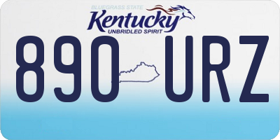 KY license plate 890URZ