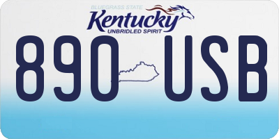 KY license plate 890USB