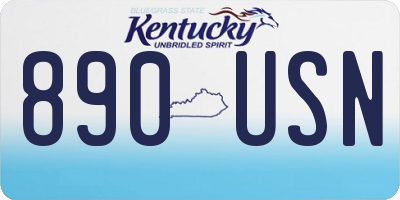 KY license plate 890USN