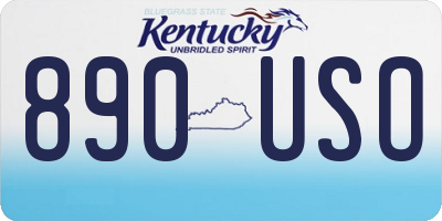 KY license plate 890USO