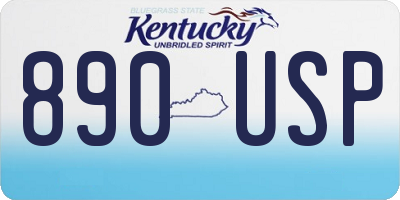KY license plate 890USP