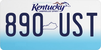 KY license plate 890UST