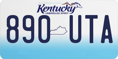 KY license plate 890UTA