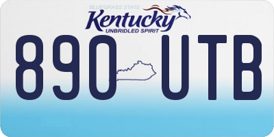 KY license plate 890UTB
