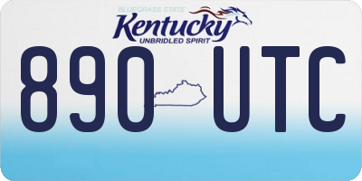 KY license plate 890UTC