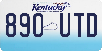 KY license plate 890UTD