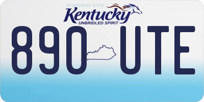 KY license plate 890UTE