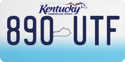 KY license plate 890UTF