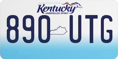 KY license plate 890UTG