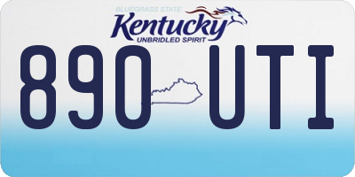 KY license plate 890UTI