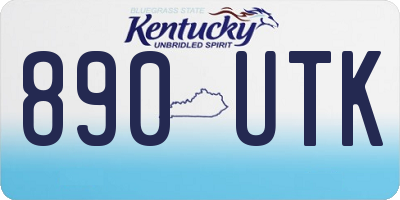 KY license plate 890UTK