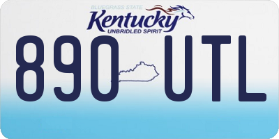 KY license plate 890UTL