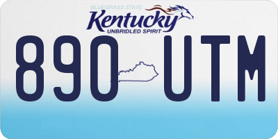 KY license plate 890UTM