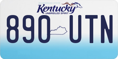 KY license plate 890UTN
