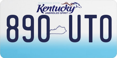 KY license plate 890UTO
