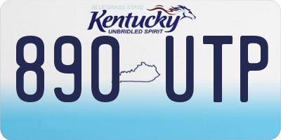 KY license plate 890UTP