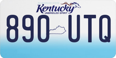 KY license plate 890UTQ