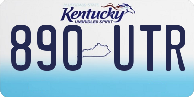 KY license plate 890UTR