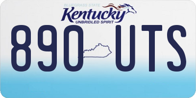 KY license plate 890UTS