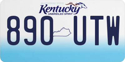 KY license plate 890UTW