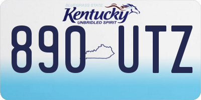 KY license plate 890UTZ