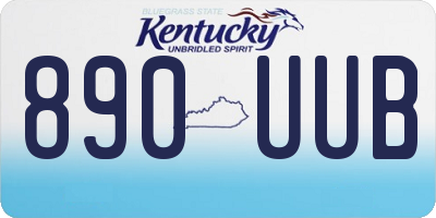 KY license plate 890UUB