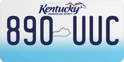 KY license plate 890UUC